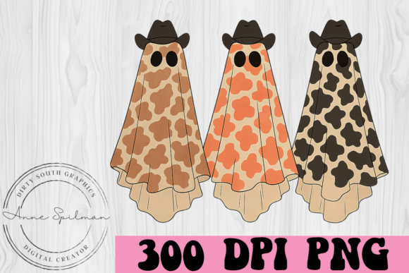 3 Cool Camo Ghosts in Cowboy Hats