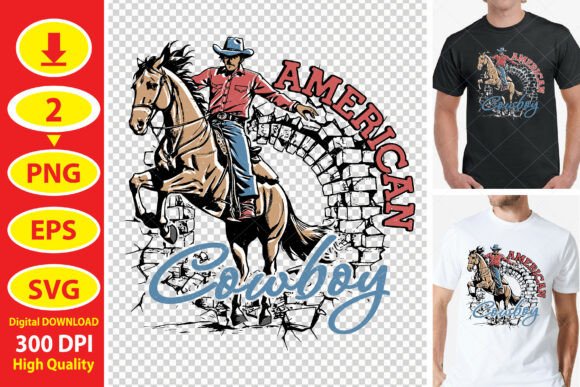American Cowboy PNG, Vintage 4th of July Review