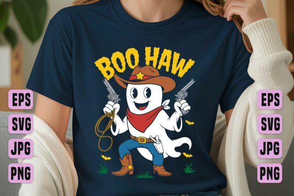 Boo Haw Cowboy Ghost Halloween Tee Review