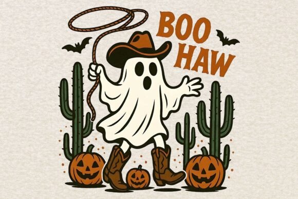 Boo Haw Halloween Cowboy Ghost PNG Review