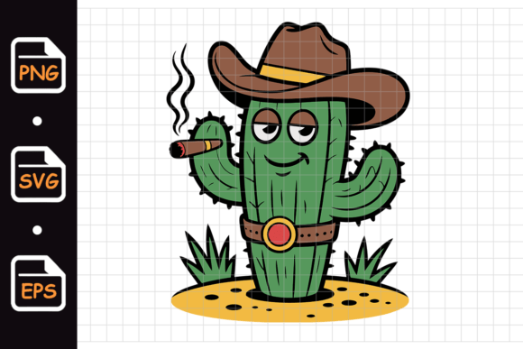 Cool Cowboy Cactus Smoking Cigar Embroidery Design Review