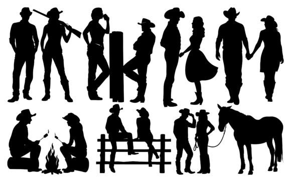 Cowboy Cowgirl Silhouettes Vector Art: A Designer’s Practical Take