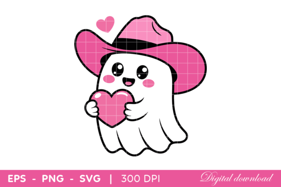 Cute Cowboy Ghost Holding Heart Embroidery Design Review