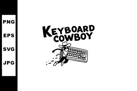 Keyboard Cowboy Illustration with Runnin