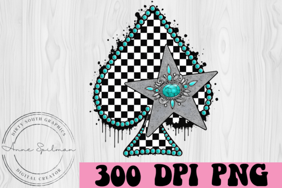 Western Grunge Spade Check: A Bold Graphic for Real Embroidery Projects