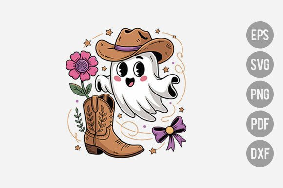 Western Halloween Ghost Coquette Png Review for Real Embroidery Projects